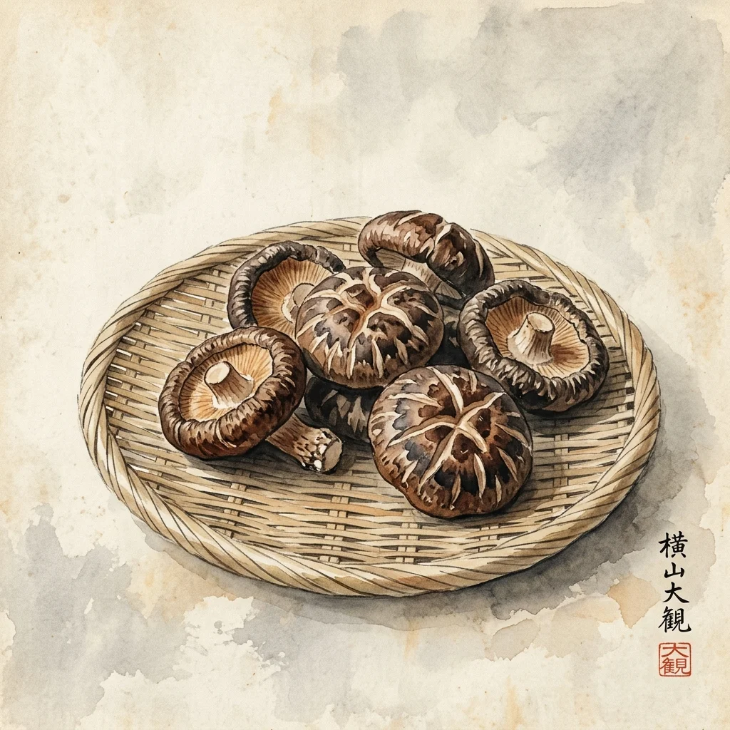 Japanese dried shiitake mushrooms